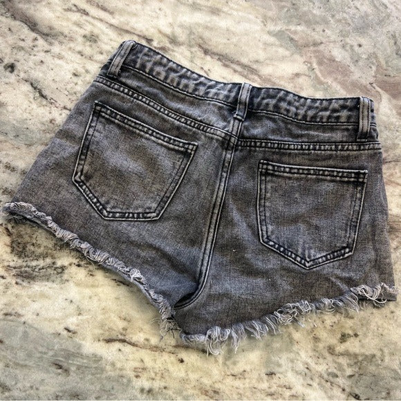 Black Cutoff Denim Shorts Size 10 Youth