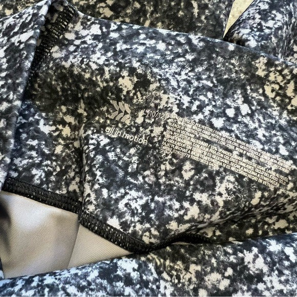 All in Motion Girls Raw Edge Speckled Leggings Size 10/12