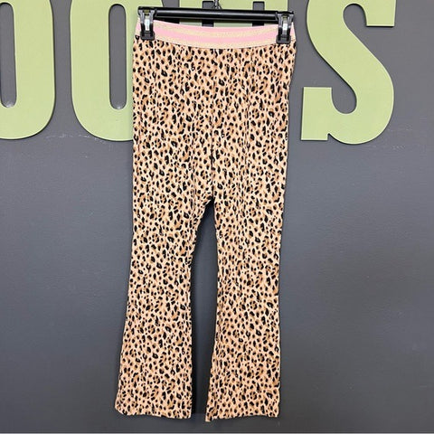 Girls Leopard Print Flare Pajama Pants Size 10