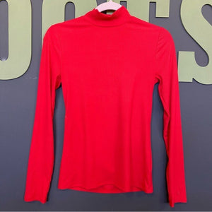 NOBO Red Ribbed Turtleneck Sweater Medium