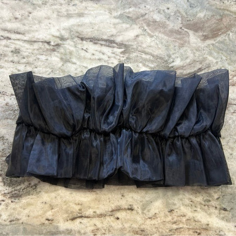 Black Tulle Tube Top Size Medium