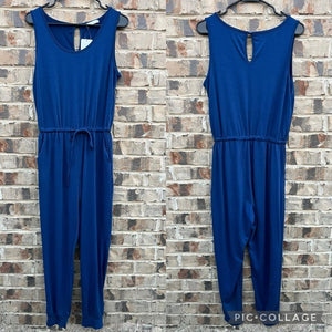 NWT Navy Blue Sleeveless Jogger Jumpsuit Medium