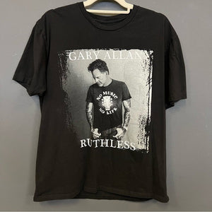 Gary Allan Ruthless Short Sleeve Graphic Concert Tee Size Medium