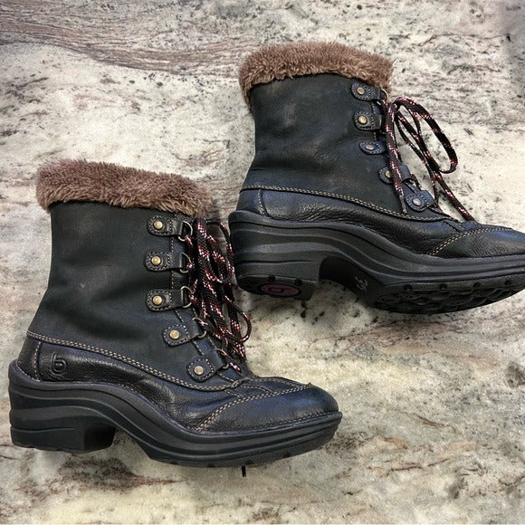 Bionica Rosemount Platform Faux Fur Waterpeoof Snow Boots Size 6