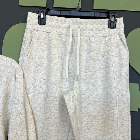 RBX Cream Pullover + Jogger Loungewear Set Small