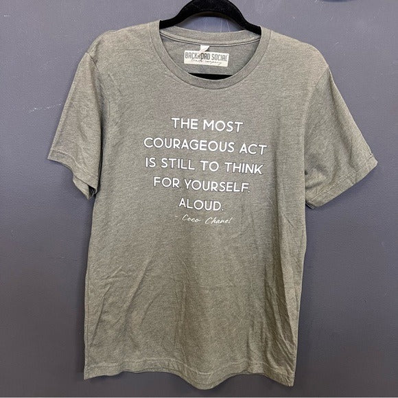 Coco Short Sleeve Crew Neck Motivational Graphic Tee Medium