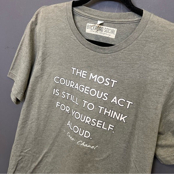 Coco Short Sleeve Crew Neck Motivational Graphic Tee Medium