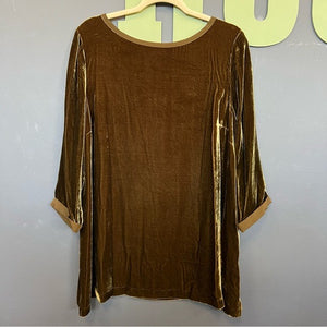 J. Jill Velvet + Silk Tunic Top Size Large Petite