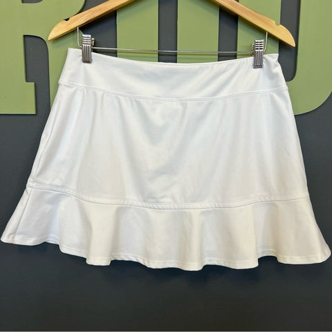 Tommy Bahama White Ruffle Golf Skirt Size Large