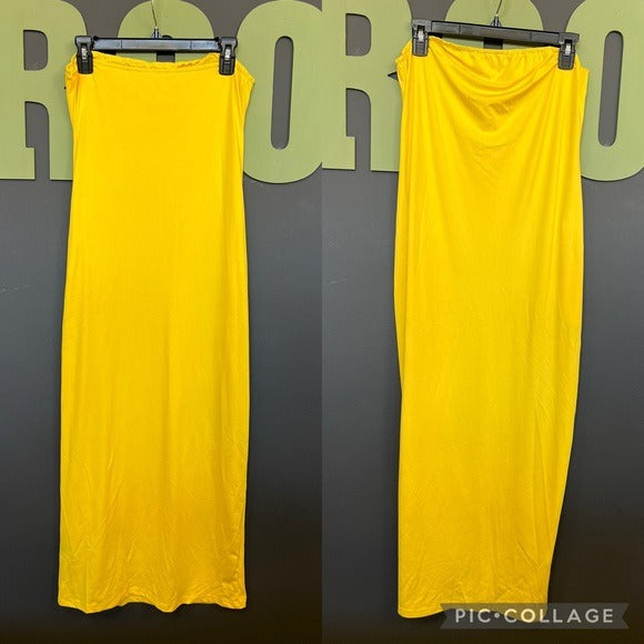 Bright Yellow Slip Skirt Size XL