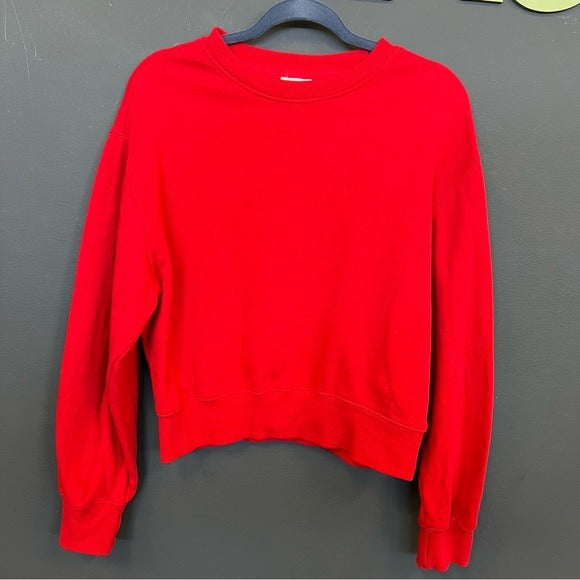 Reflex Cropped Boxy Red Sweatshirt Large