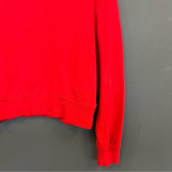 Reflex Cropped Boxy Red Sweatshirt Large