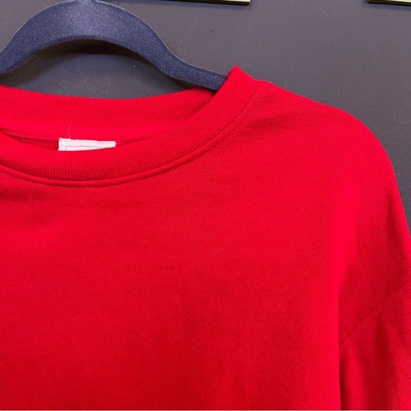 Reflex Cropped Boxy Red Sweatshirt Large