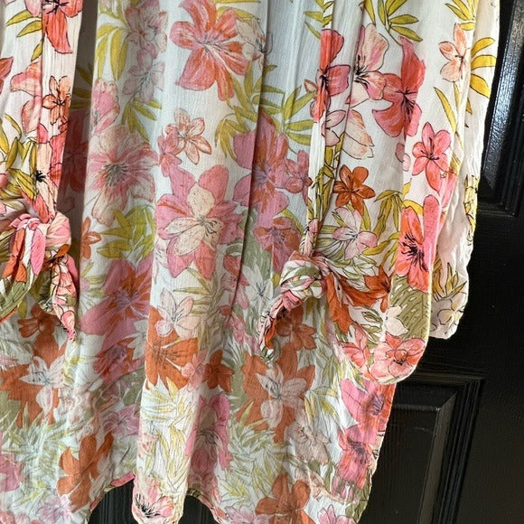 Billabong Floral Kimono Swim Coverup Oversized Size S/M