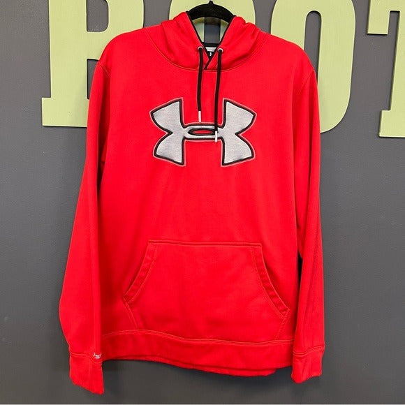 UA Under Armour Red Loose Fit Hoodie Men’s Size 2XL