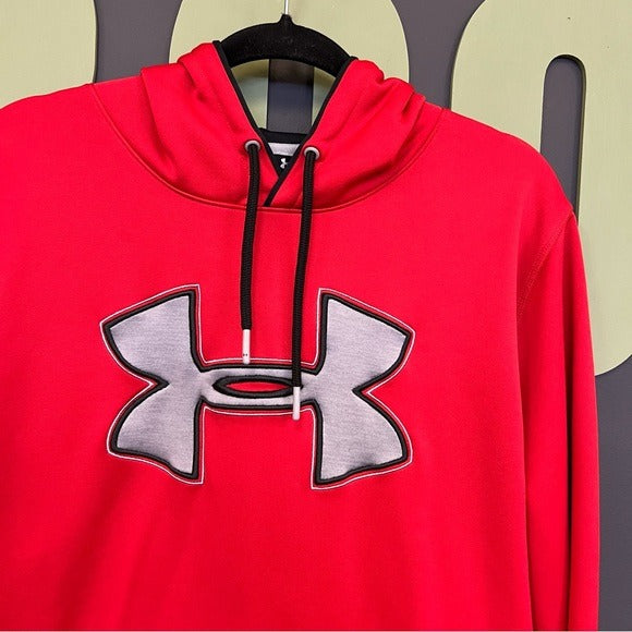 UA Under Armour Red Loose Fit Hoodie Men’s Size 2XL