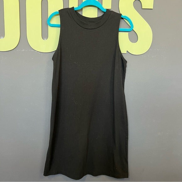 A New Day by Target Sleeveless Crew Neck Black T-Shirt Dress Size Medium