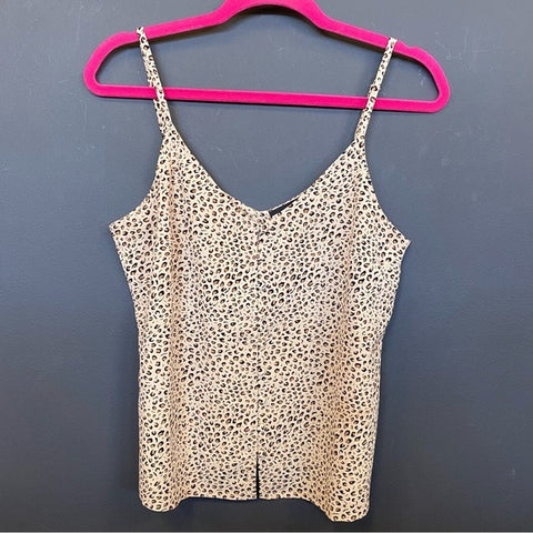 Sanctuary Button Front Cheetah Print Tank Top Small