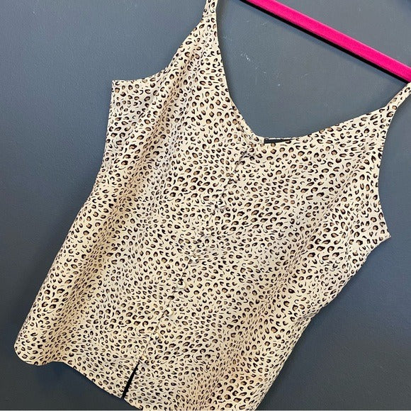 Sanctuary Button Front Cheetah Print Tank Top Small