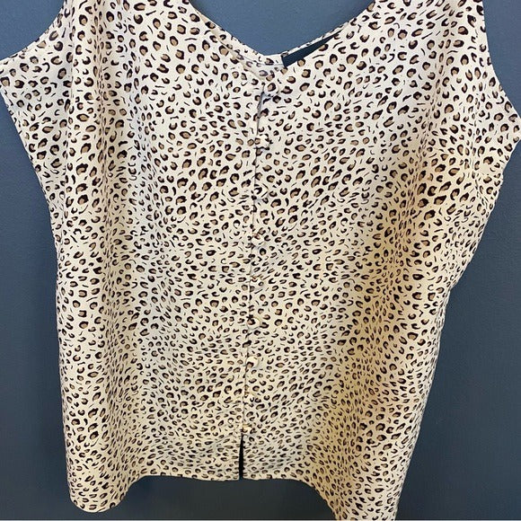 Sanctuary Button Front Cheetah Print Tank Top Small