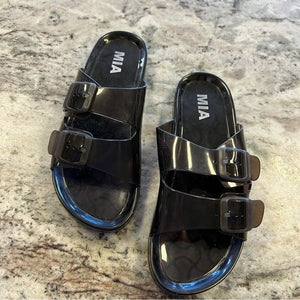 MIA Rubber Double Band with Buckle Jelly Slip On Sandals Size 7