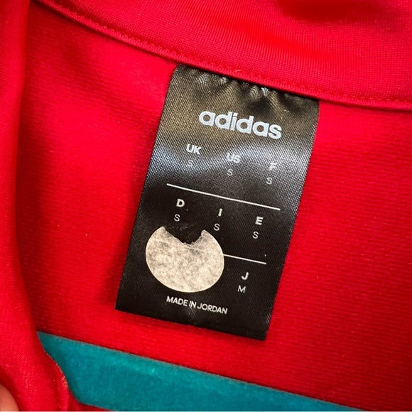 Adidas Men’s Red + Black Full Zip Tricot Track Jacket Small