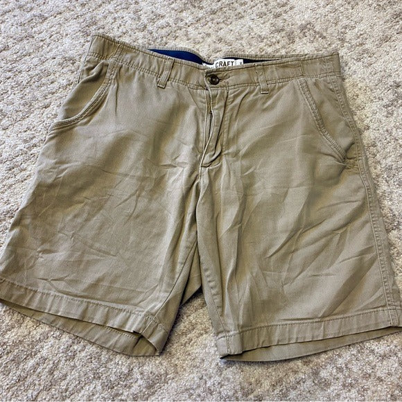 True Craft Men's Khaki Shorts Size 34