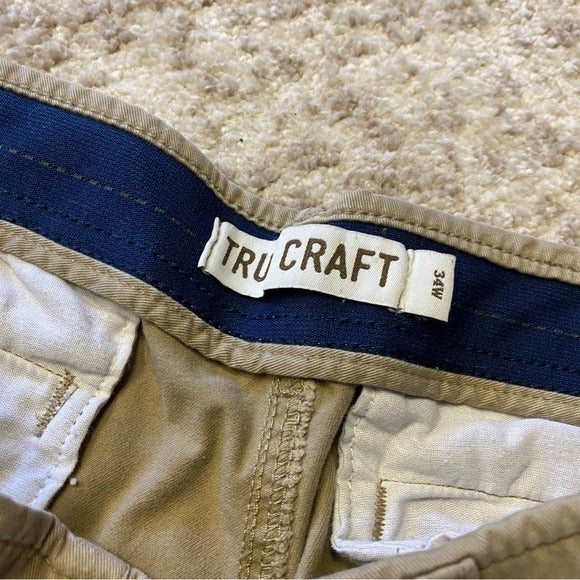 True Craft Men's Khaki Shorts Size 34