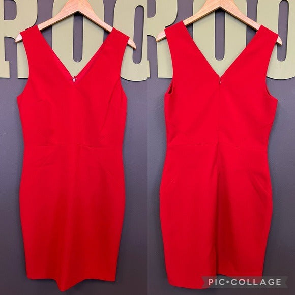 Banana Republic Red Sheath Dress Size 10