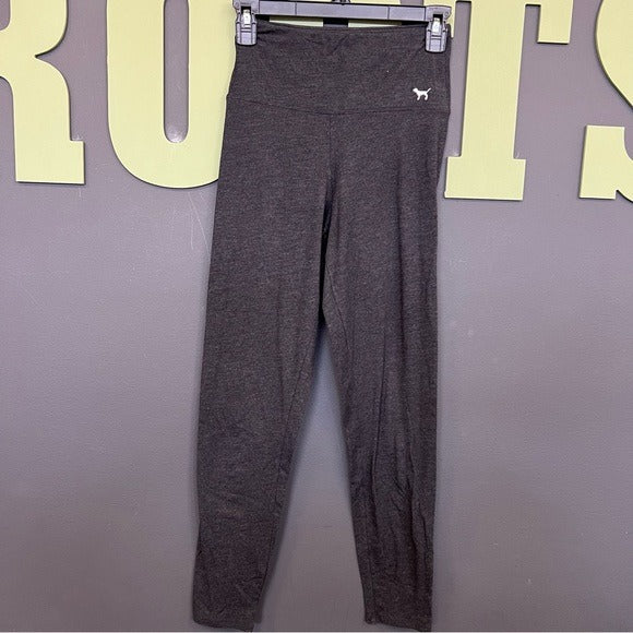 VS Victorias Secret Pink Charcoal Full Length Yoga Leggings Size Small