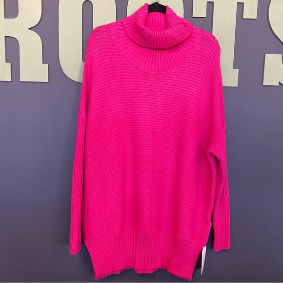 NWT Hot Pink Thick Turtleneck Sweater Dress Small