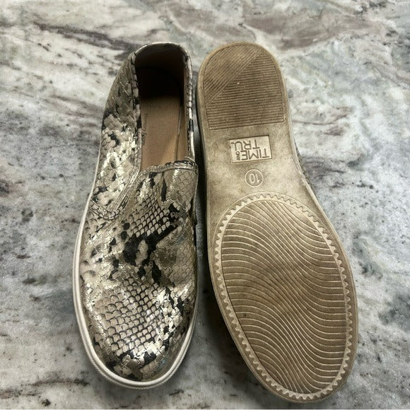 Snake Print Slip On Slide Shoes Size 10