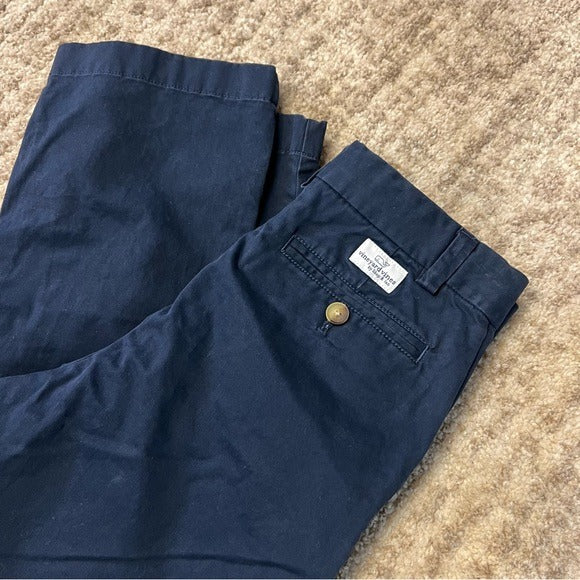 Vineyards Vines Boys Navy Straight Leg Chino Dress Pants Size 10