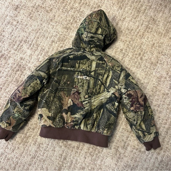 Russell Outdoors Camoflauge Hooded Fleece Coat Boys Size Small