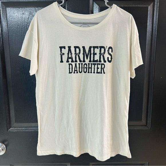 Turnrows Brand Farmers Daughter Graphic Tee Size Large