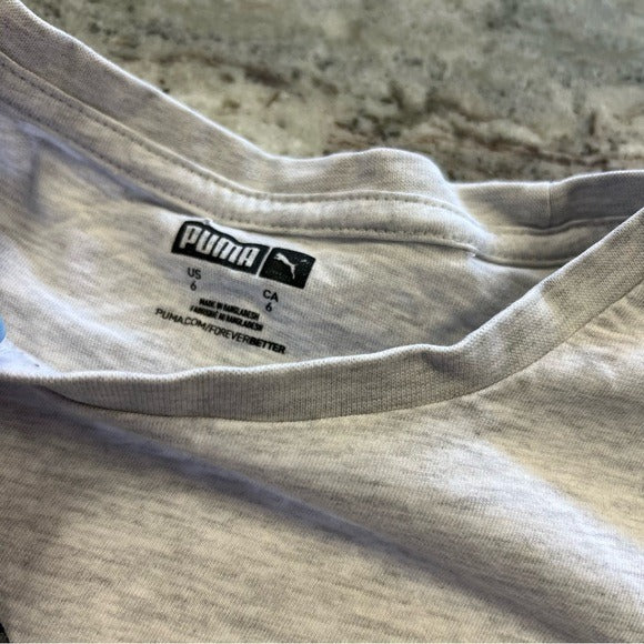 Puma Set of 2 Boys Long Sleeve Graphic Top + Olive Hoodie Size 6