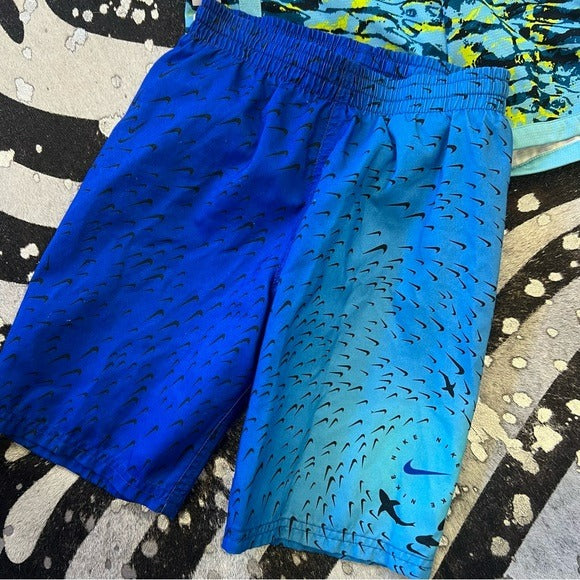 Nike Boys Blue Shark Board Shorts Size Youth Small