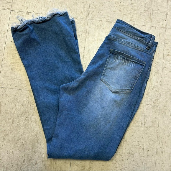 Distressed Flare Jeans Size Medium