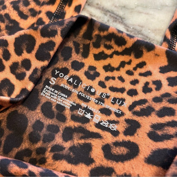 Yogalicious Lux Leopard Full Length Leggings Small