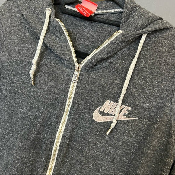 Nike Full Zip Basic Charcoal Jacket Size Large