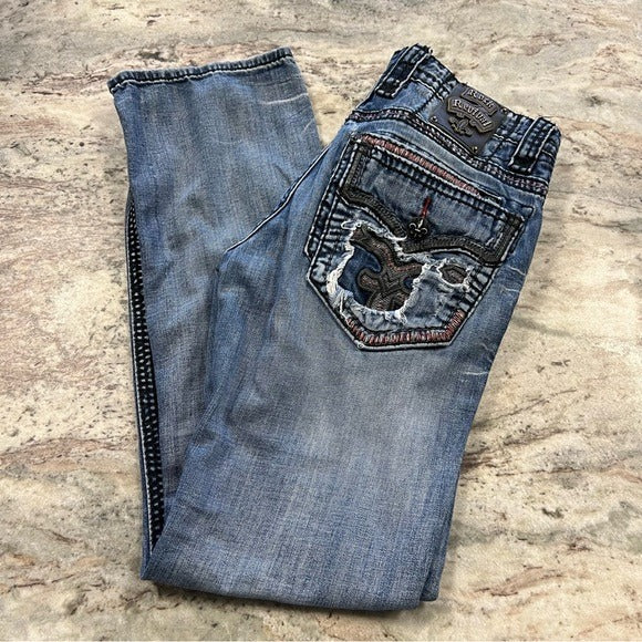 Rock Revival Fate Slim Bootcut Jeans Size 31