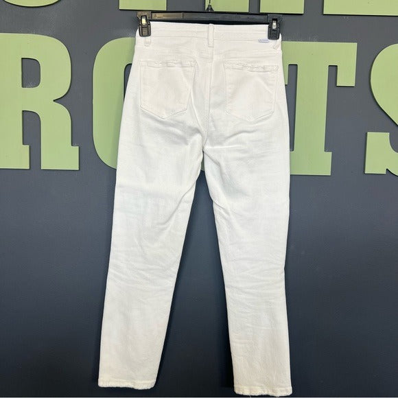 Risen White Button Fly Skinny Jeans Size 26