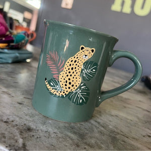 Sage Green Cheetah Mug