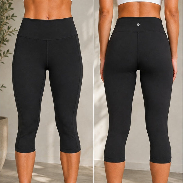 Lululemon Black Cropped Leggings Size 8