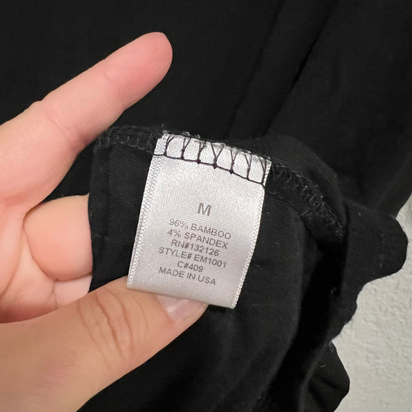 Emma's Closet Black Bamboo Dolman Sleeve Top Medium