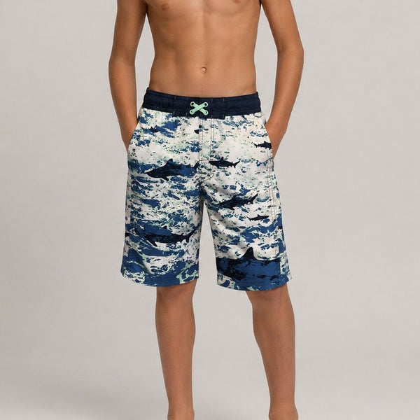 Cat & Jack Shark Swim Trunks Boys Size Large