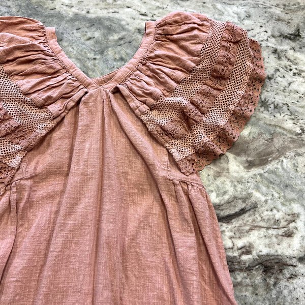 Old Navy Girls Mauve Linen Mini Dress Size M (8)