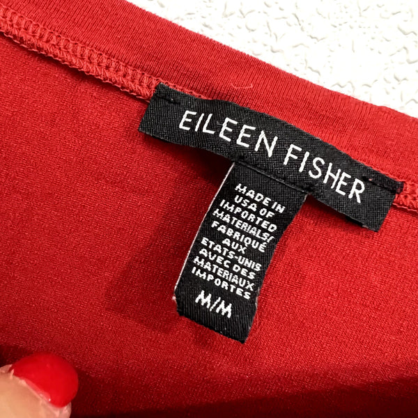 Eileen Fisher Red Blouse Size Medium