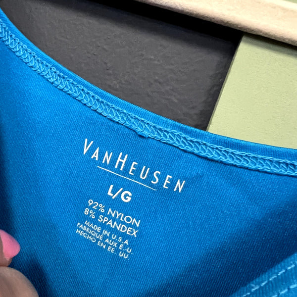 VanHeusen Basic Bright Blue Tank Top Size Large