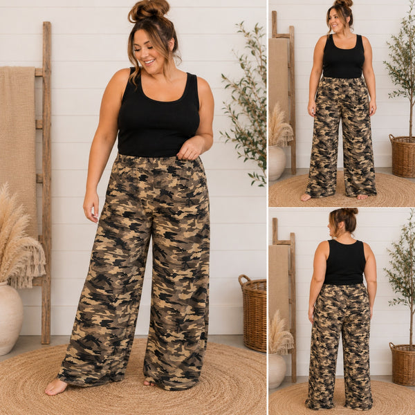 Women's Camoflauge Lounge Pants Plus Size 3XL